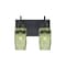 Besa Lighting Milo 4 Vanity, Green, Black, 2x60W Incandescent 2WG-MILO4GR-BK - alternate 1